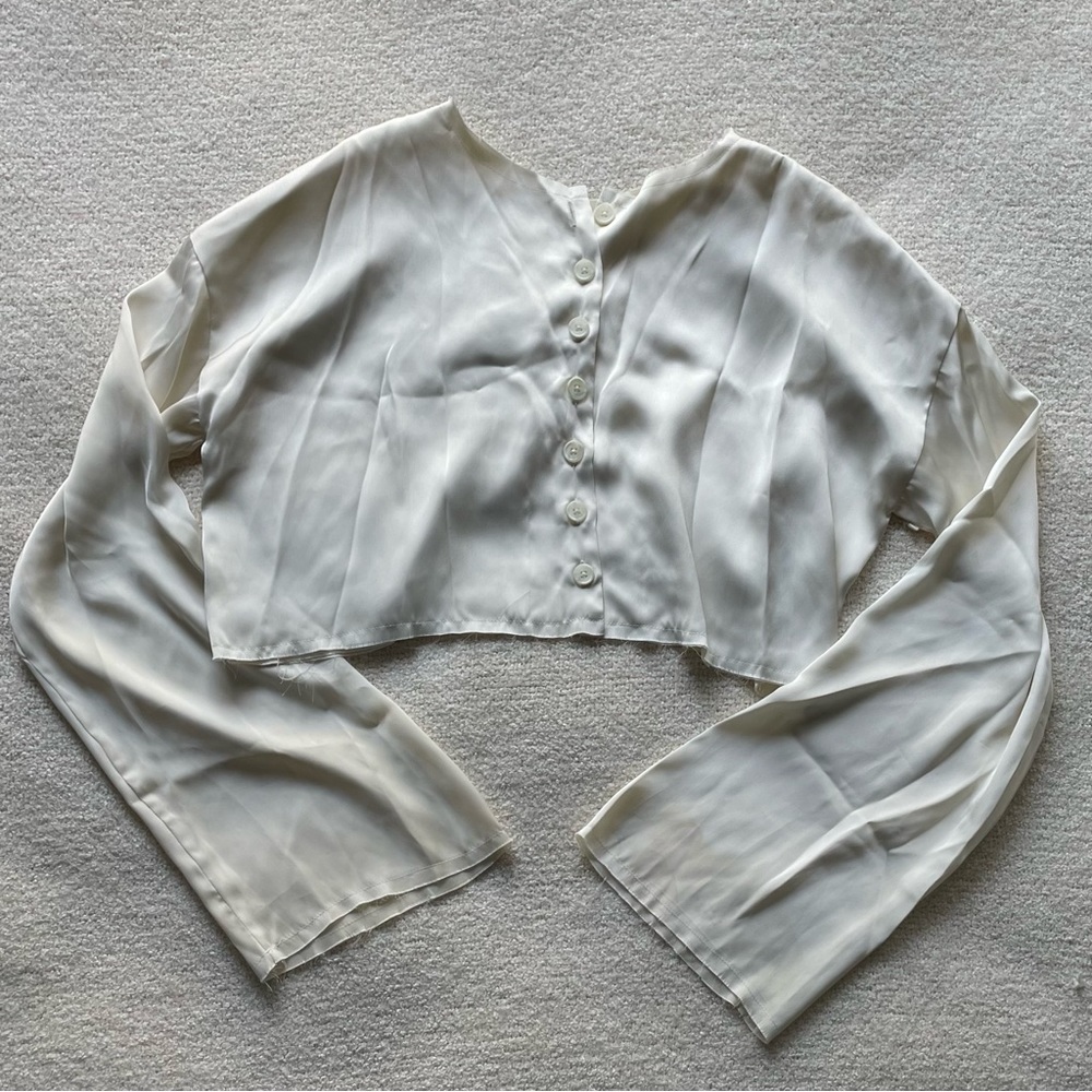 *SOLD* Orseund Iris drop shoulder satin shirt